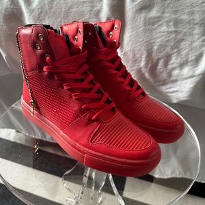 Mens Creative Recreation High Top Sneaker Red, NWT